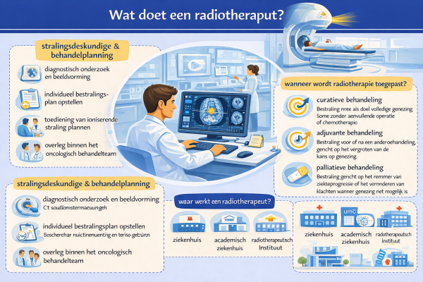 Alles over het beroep radiotherapeut Wat doet een radiotherapeut